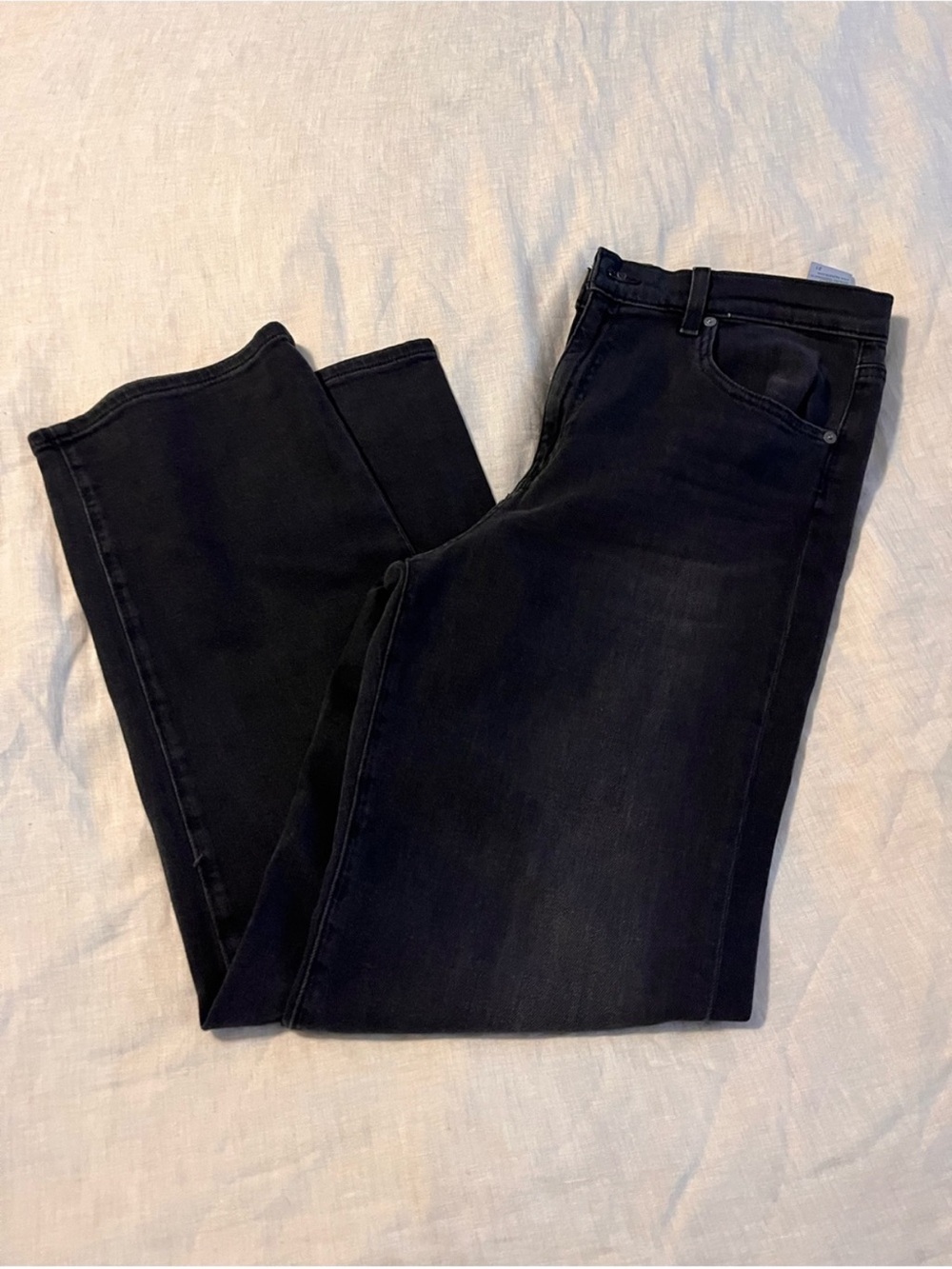 Ag Adriano Goldschmied Black Cropped Ankle Jeans